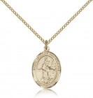 St. Isidore the Farmer Medal, Gold Filled, Medium