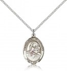 St. Lidwina of Schiedam Medal, Sterling Silver, Medium