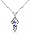 St. Olga Cross Pendant, Sterling Silver