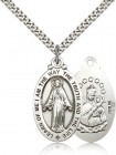 Scapular Medal, Sterling Silver