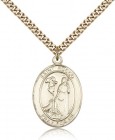 St. Rocco Medal, Gold Filled, Large