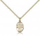 5 Way Cross Chalice Medal, Gold Filled