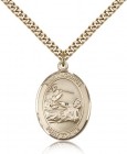 St. Joshua Medal, Gold Filled, Large