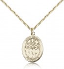 St. Cecilia Choir Medal, Gold Filled, Medium
