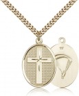 Paratrooper Cross Pendant, Gold Filled