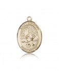 St. Rosalia Medal, 14 Karat Gold, Large