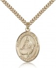St. Catherine of Sweden Medal, Gold Filled, Large