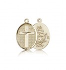 Navy Cross Pendant, 14 Karat Gold