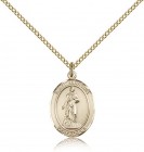 St. Barbara Medal, Gold Filled, Medium