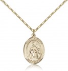St. Angela Merici Medal, Gold Filled, Medium