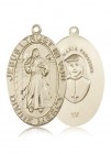 Divine Mercy Medal, 14 Karat Gold