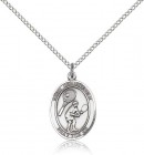 St. Christopher Tennis Medal, Sterling Silver, Medium