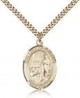 Our Lady of Lourdes Medal, Gold Filled, Large