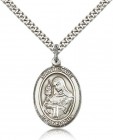 St. Clare of Assisi Medal, Sterling Silver, Large