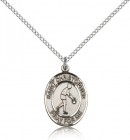 St. Christopher Basketball Medal, Sterling Silver, Medium