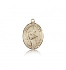 St. Bernadette Medal, 14 Karat Gold, Medium