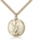 St. Bernadette Medal, Gold Filled