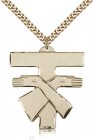 Franciscan Cross Pendant, Gold Filled