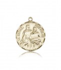St. Raphael Medal, 14 Karat Gold