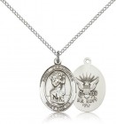 St. Christopher Navy Medal, Sterling Silver, Medium