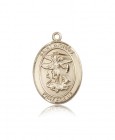 St. Michael the Archangel Medal, 14 Karat Gold, Large