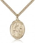 St. Walter of Pontnoise Medal, Gold Filled, Large