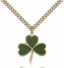 Shamrock Medal, Gold Filled