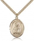 St. Timothy Medal, Gold Filled, Large