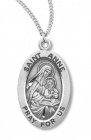 Women's St. Anne Necklace Oval Sterling Silver with Chain Options