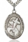 St. Bernard of Clairvaux Medal, Sterling Silver, Large