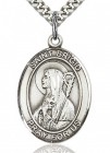 St. Brigid of Ireland Medal, Sterling Silver, Large