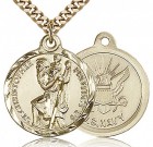 St. Christopher Navy Medal, Gold Filled