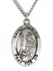 Boy's St. Dominic Necklace Oval Sterling Silver with Chain