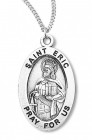 Boy's St. Eric Necklace Oval Sterling Silver with Chain