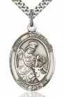 St. Eustachius Medal, Sterling Silver, Large