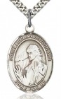 St. Finnian of Clonard Medal, Sterling Silver, Large