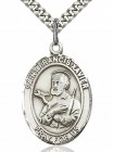 St. Francis Xavier Medal, Sterling Silver, Large
