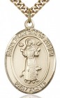 St. Francis of Assisi Medal, Gold Filled, Large