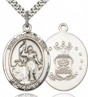 St. Joan of Arc Air Force Medal, Sterling Silver, Large