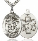 St. Michael EMT Medal, Sterling Silver, Large