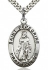 St. Peregrine Medal, Sterling Silver