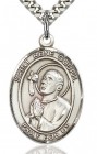 St. Rene Goupil Medal, Sterling Silver, Large