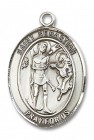 St. Sebastian Medal, Sterling Silver, Large