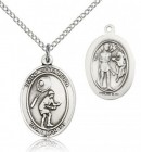 St. Sebastian Tennis Medal, Sterling Silver, Medium