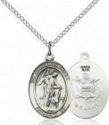 Women's Pewter Oval Guardian Angel Army Medal