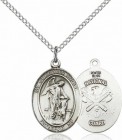 Women's Pewter Oval Guardian Angel National Guard Medal