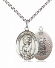 Women's Pewter Oval St. Christopher Air Force Medal