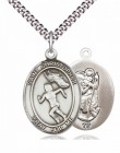 Women's Pewter Oval St. Christopher Track and Field Medal
