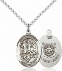 Women's Pewter Oval St. George Coast Guard Medal