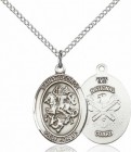 Women's Pewter Oval St. George National Guard Medal
